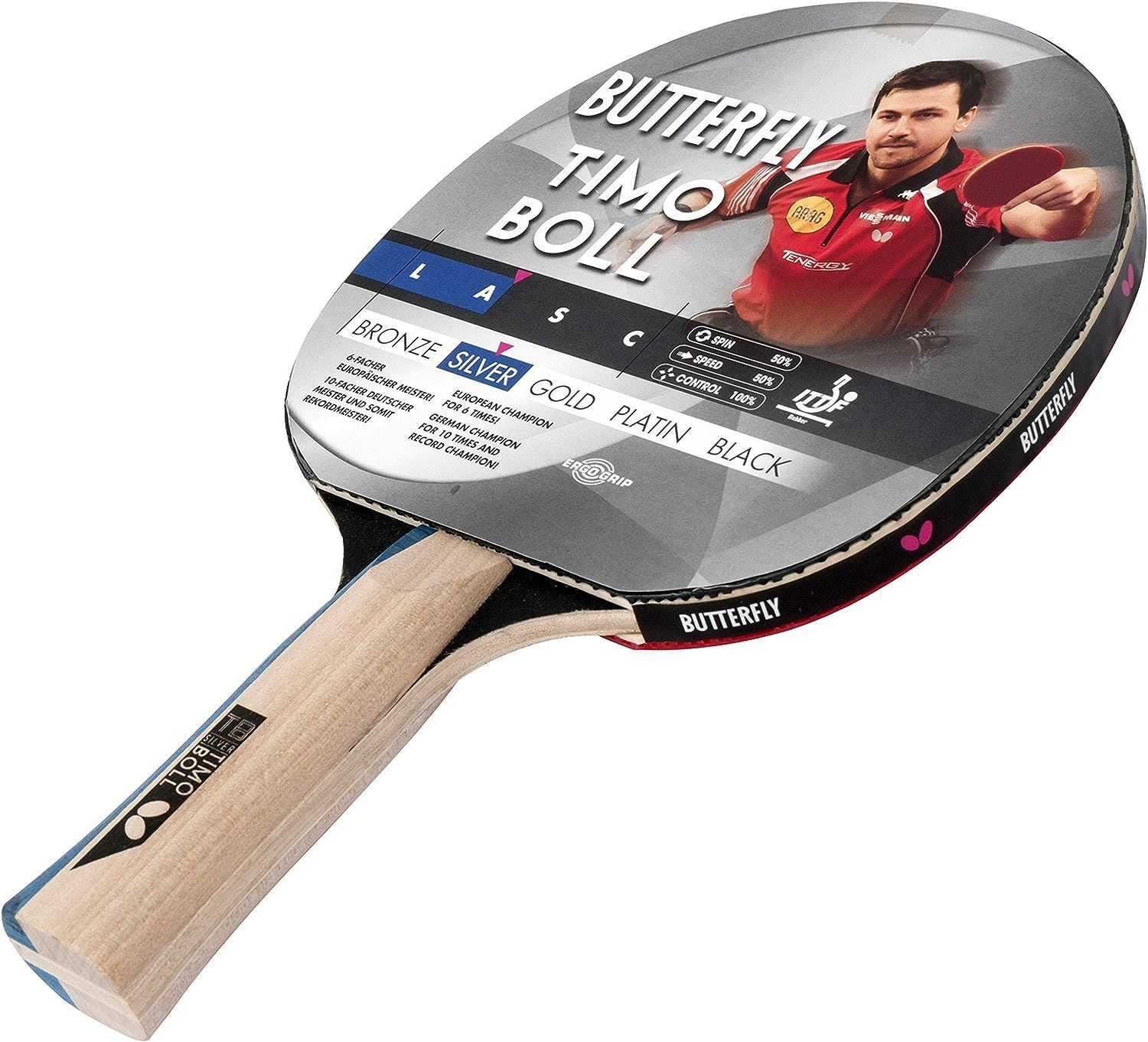 Butterfly+Table+Tennis+Bat+Timo+Boll+Silver+Anatomic+Handle for sale