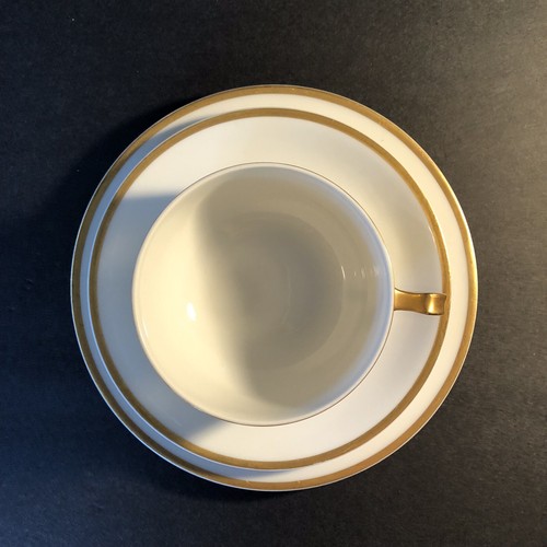 Theodore Haviland Limoges set of 3 pcs White With Gold Trim Cup Saucer & Plate - Picture 7 of 11