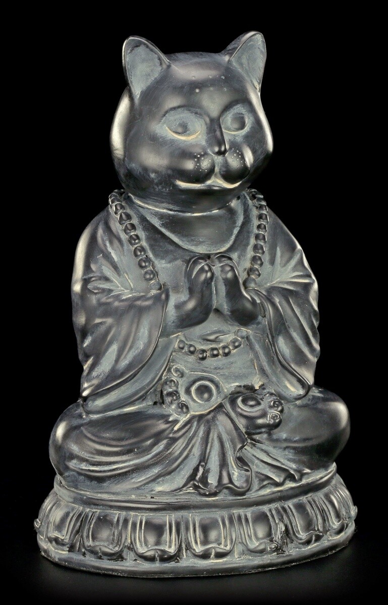 Buddha Figure - Meditating Cat - Decor Funny Amusing Gift