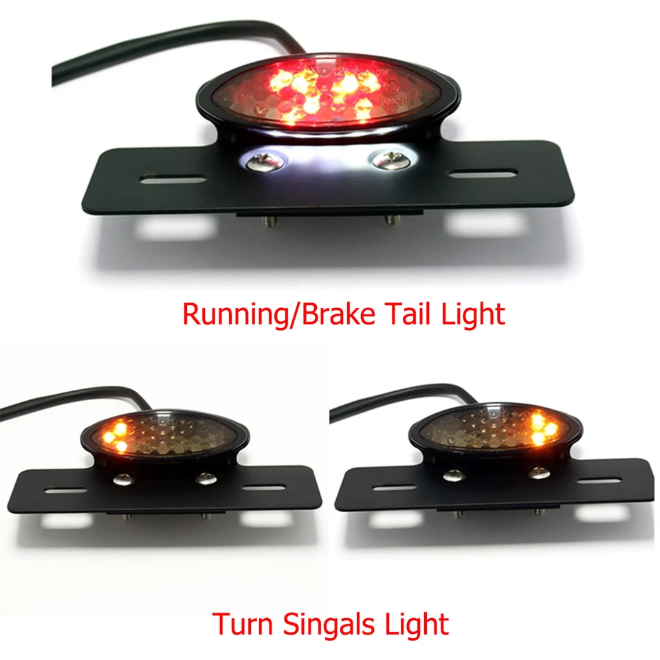 SOPORTE SOPORTE PLACA MATRÍCULA LUZ TRASERA SEÑAL TUEN MOTO PERSONALIZADO UNIVERSAL Foto 3 de 4