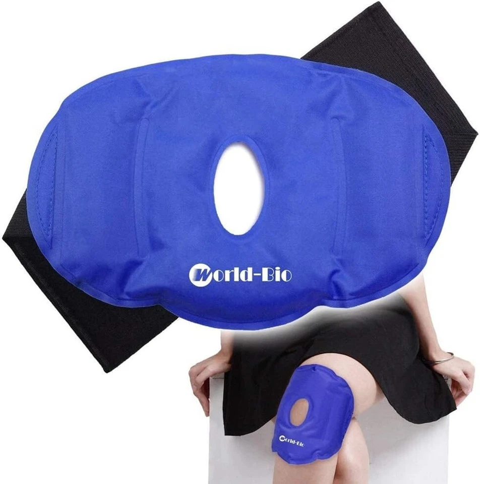 WORLD-BIO Ice Pack for Knee Injuries Reusable Gel Hot Cold Pack Knee Replacement Surgery
