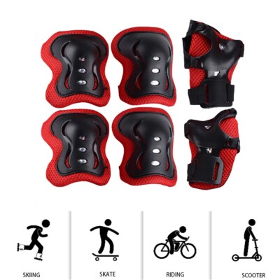 Adjustable Helmet Protective Gear Elbow Knee Wrist Pads for 3-16 kids Youth