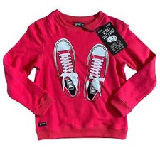 NWT Yporque Kids Long Sleeve Sneaker Sweatshirt Red Size 8