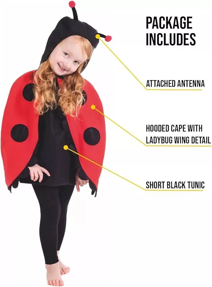 Малыши ясельного возраста божья коровка костюм 1 - 4 лет мальчиков девочек милое животное божья коровка Хэллоуин - Изображение 2 из 4