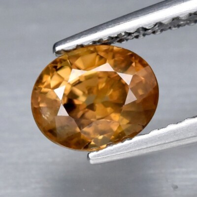 1.09ct 6x5mm Oval Natural Untreated Yellow Zircon Unheated Tanzania