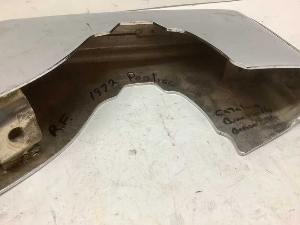 1972 Pontiac Bonneville Catalina Granville Chrome Front Bumper Guard Right RH - Image 4 of 4