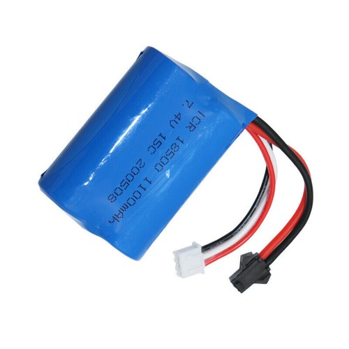 New 18500 1200mAh 7.4V 15C SM-2P Plug Battery For RC Helicopter Drone Boat Toys - Picture 3 of 6