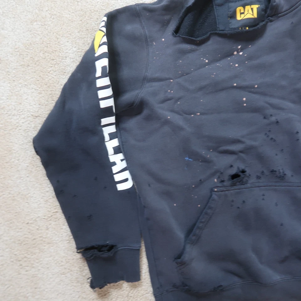 CAT Sudadera con Capucha Para Hombre Grande Sudadera con Capucha Ropa de Trabajo Desgastada Oruga Foto 2 de 4