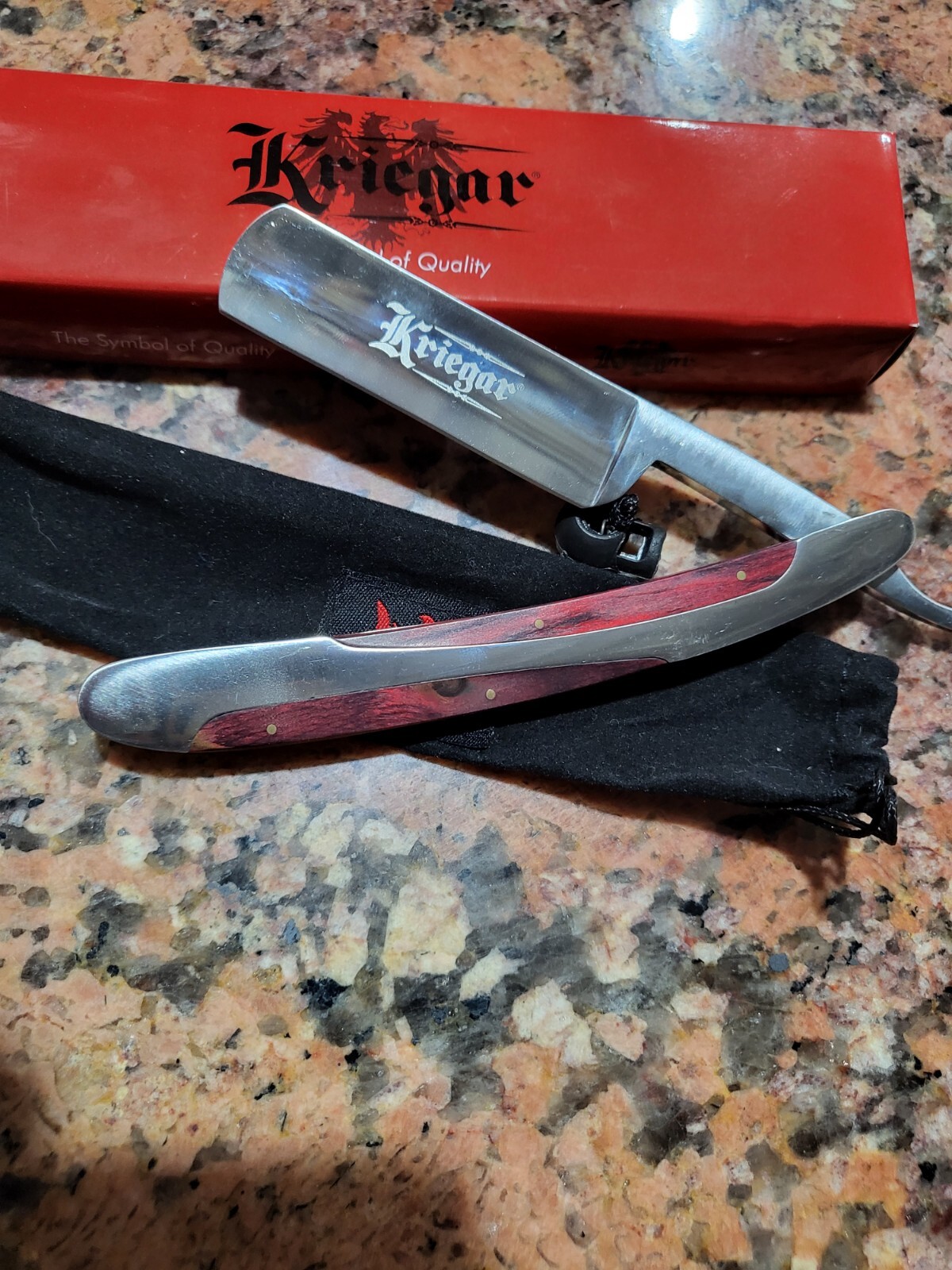 Kriegar Razor Kriegar Straight Razor Folding Knife SS Blade Handle NEW w/Pouch | eBay