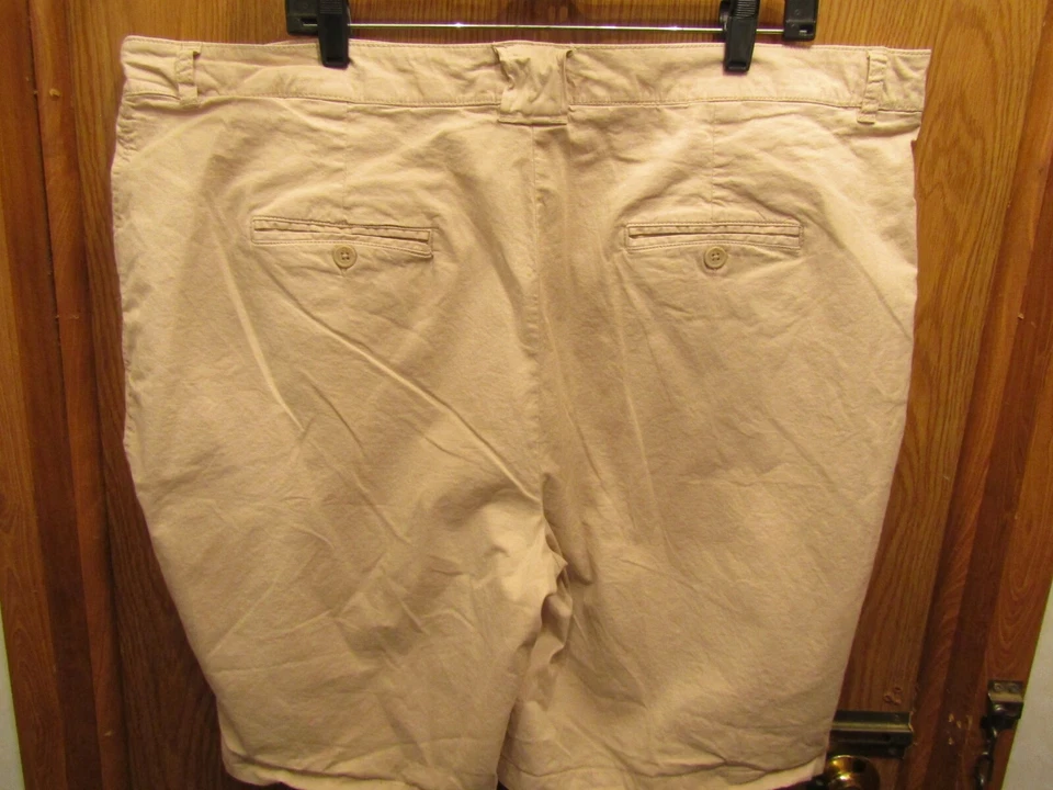 WOMENS KATHERINE BARCLAY MONTREAL 3% SPANDEX BEIGE SHORTS SIZE 22W INSEAM 10 - Image 4 of 4