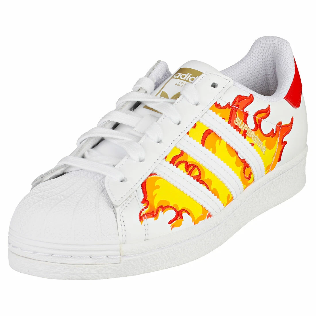 adidas Superstar Women's White Red Fashion Sneakers - 37 1/3 EU  4064036324901 | eBay