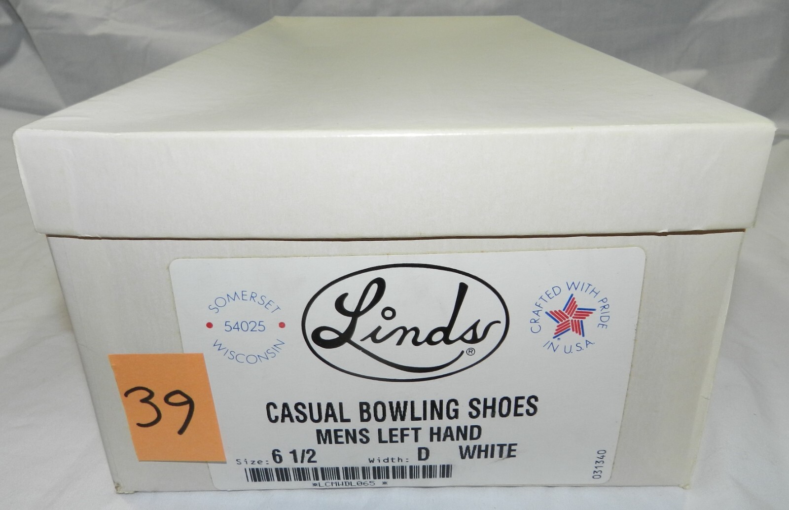 Lotto 39 Scarpe da bowling casual Linds nuove con scatola Uomo LH 6 5 D Bianco
