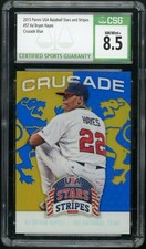 Ke'BRYAN HAYES 2015 Panini USA Baseball Stars & Stripes Crusade Blue #57 CSG 8.5