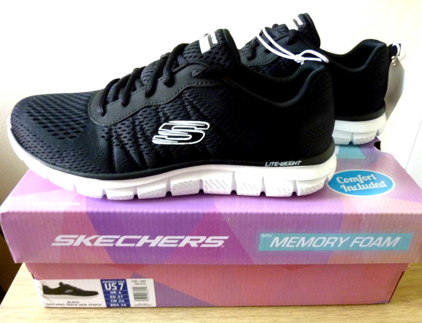 Skechers - Track New Staple Ladies trainers, with memory foam. UK 4 (EU 37).