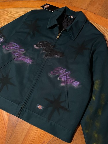 Dickies Eisenhover jacket Spraypaint Custom Playa Work Y2K Designer Outwear - Picture 4 of 7