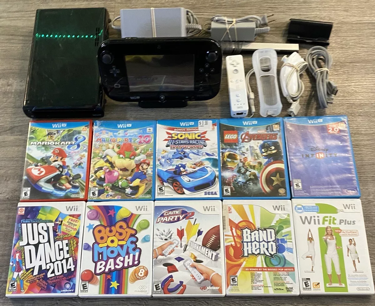 READ LISTING! Nintendo Wii U Deluxe 32GB Black System Console+CHOOSE 1 GAME  USA