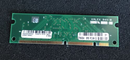 HP 8 MB PC100 stampante RAM A3865-60001 C7842AX 8 MB PC100 100 pin Simm - Foto 1 di 2