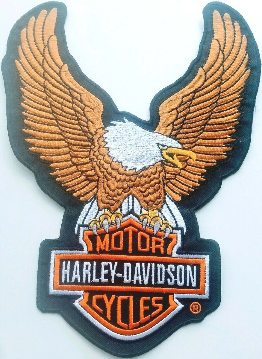 Harley Davidson Patch Orange Eagle Patch Back 3 Piece Motorcycle Jacket(.p)