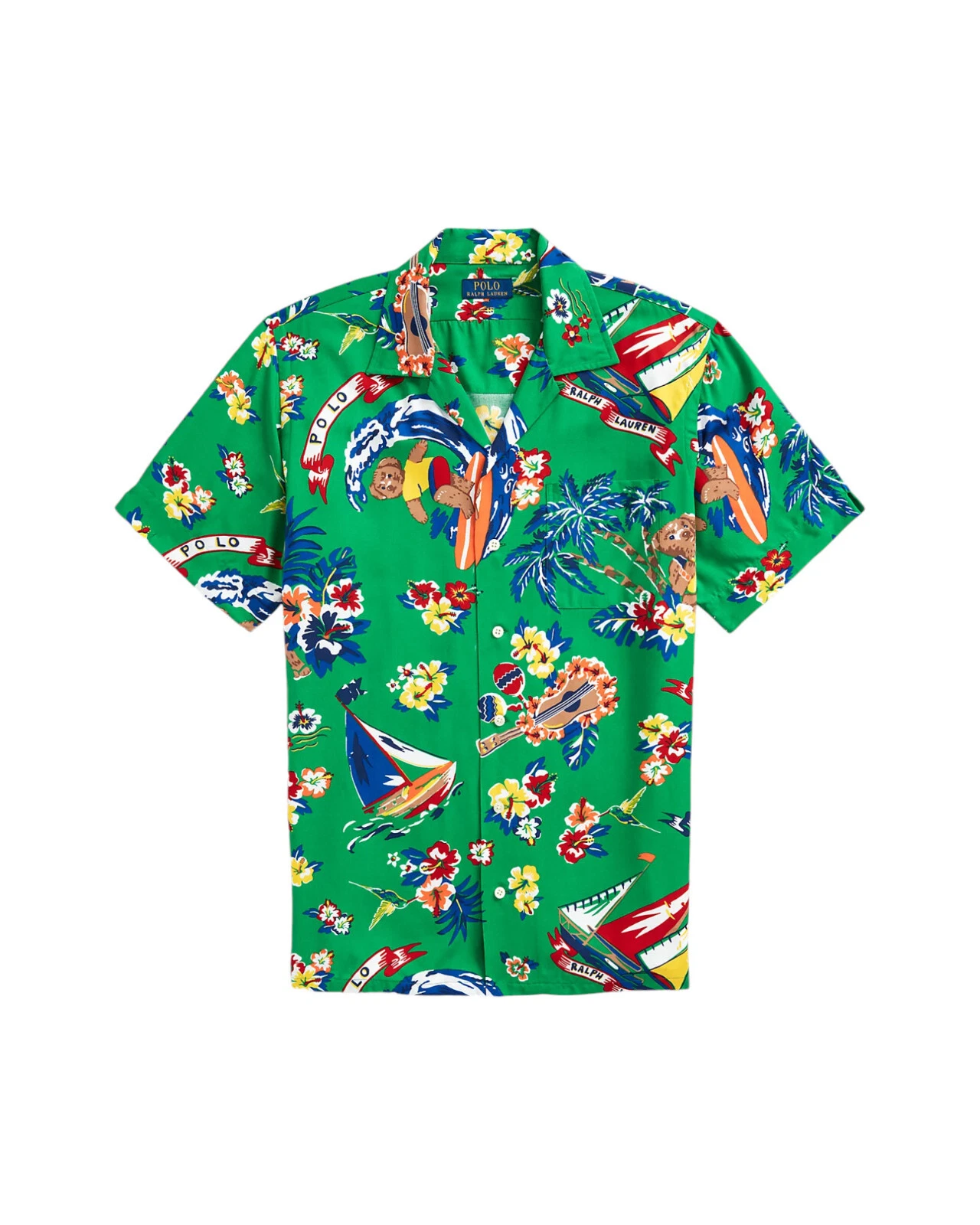 Men's Polo Ralph Lauren Green Classic Fit Hawaiian Bear Print Camp Shirt New
Opens in a new window o