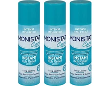 Pack of 3 Monistat Care Maximum Strength Instant Itch Relief Spray 2 oz
