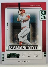 2021 Panini Contenders - Season Ticket Mike Trout #56 Base Set Angels