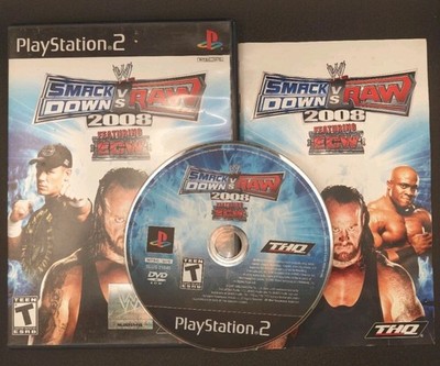 WWE Smackdown VS Raw 2008 (PS2, 2007) Black Label CIB Tested