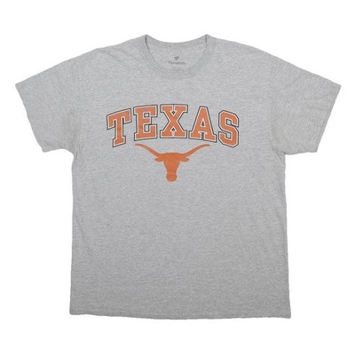 FANATICS Herren T-Shirt Grau Texas Grafik L Kurzarm Rundhals Baumwollmischung