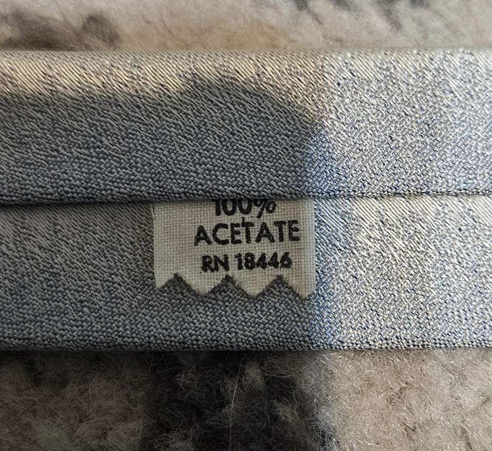 Corbata ajustada azul metálica vintage de los años 50 y 60 Foto 3 de 4