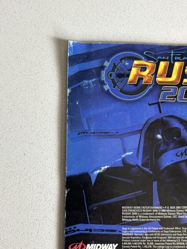San Francisco Rush 2049 Sega Dreamcast Instruction Manual ONLY - NO GAME - Picture 5 of 5