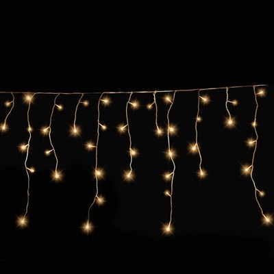 Lichterkette LED Warmweiß Eisregen  mit Timer-Funktion Beleuchtung außen innen