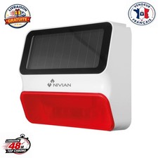 Sirène sans fil solaire Nivian extérieur 100 dB compatible alarme