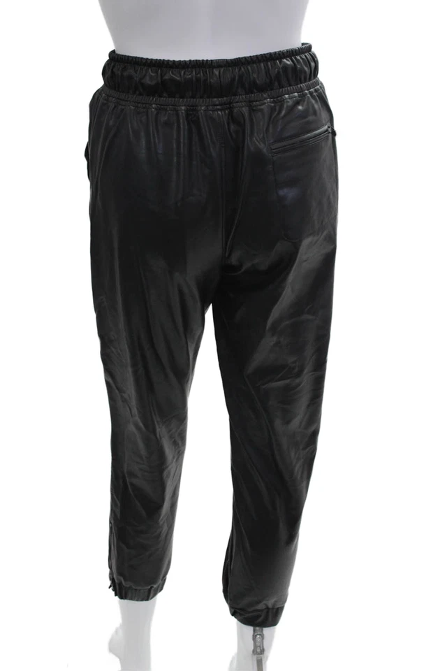 Calça jogger David Lerner unissex cropped preta cordão tamanho XS - Imagem 3 de 4