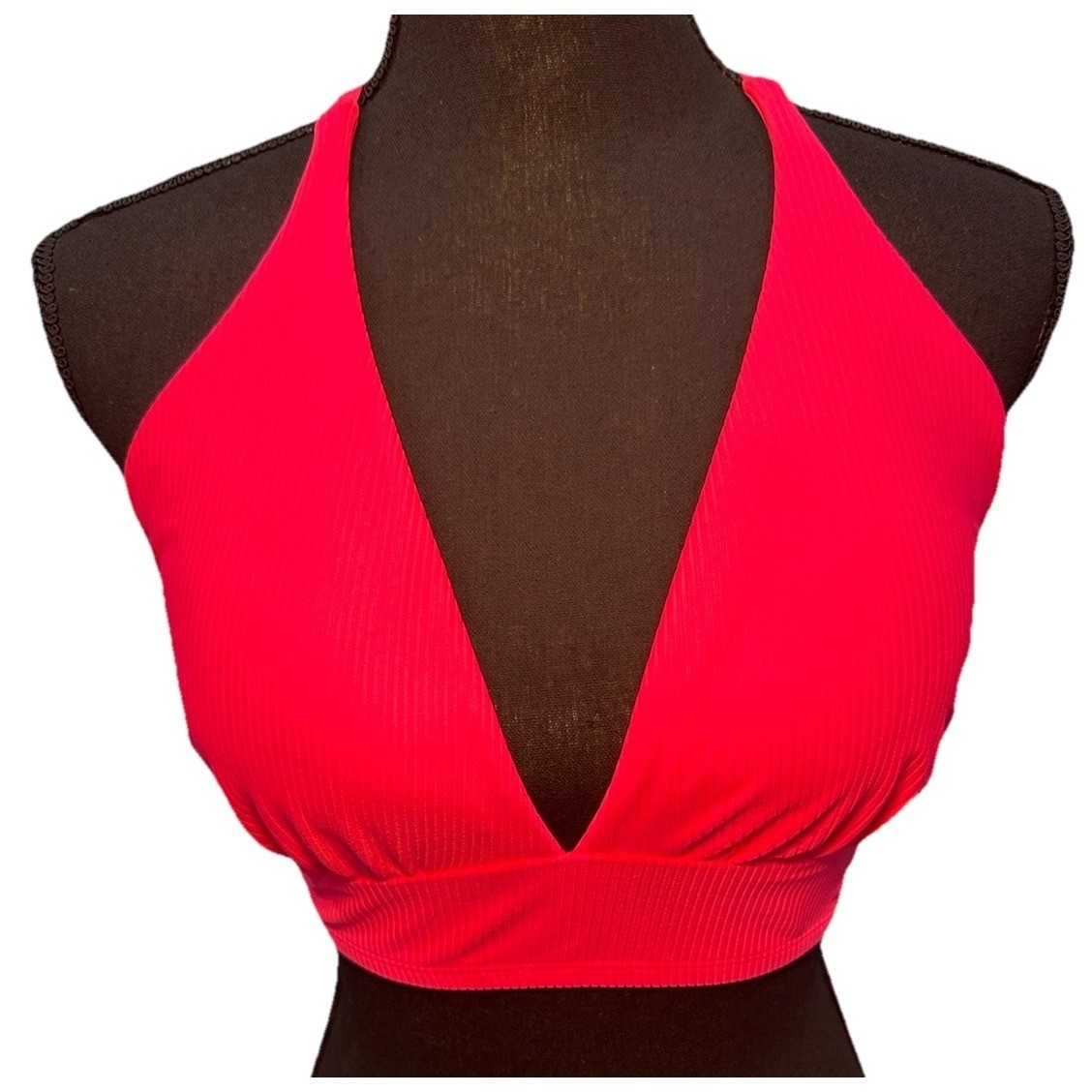 Time and Tru Tankini Swim Top Women's Large 12-14 Hot Pink Padding New With Tags