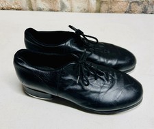 Bloch Mega Black Leather Girls Size 6 1/2 Tap Jazz Musical Theater Dance Shoes