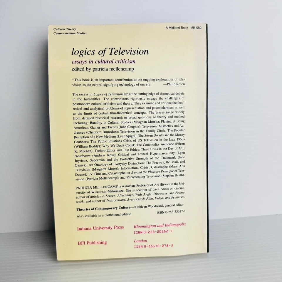 Logics of Television by Patricia Mellencamp (PB) Essays In Cultural Criticism - Image 2 of 4