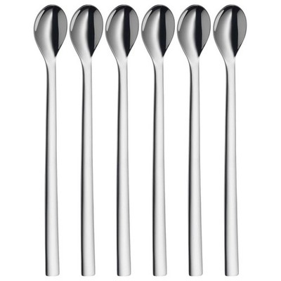 WMF Nuova Longdrinklöffel 6-teilig, lange Löffel 22 cm, Latte Macchiato Löffel,