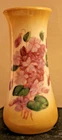 Vintage Art Noveau Floral Vase 8 inches Violet Lilac Milk Glass