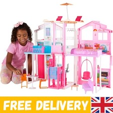 Interactive 3-Story Dollhouse with Furniture, Elevator & Travel-Friendly Design