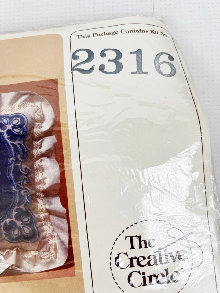 The Creative Circle 2316 Sapphire Fantasy Embroidery Kit Blue Vintage New - Image 3 of 4