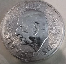 Charles III TUDOR Rex 2 Ounce Pure Silver Coin