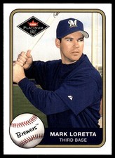 Mark Loretta 2001 Fleer Platinum #391 Brewers MLB READ FREE SHIP AutographDen