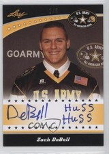 2011 Leaf US Army All-American Bowl Selection Tour Gold 2/5 Zach DeBell Auto 2u6