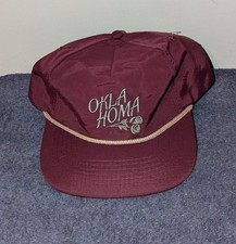 Brist Blanks Oklahoma Rose Hat Maroon Red Snapback Nylon Brand New Rope Logo