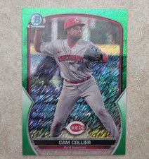 Topps 2023 Bowman Chrome Cam Collier Reds #BCP-239 Green Shimmer Refractor 74/99