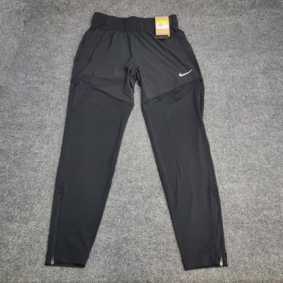 Nike Pants Womens Small Black Dri Slim Fit Mid Rise Essential Running Trousers