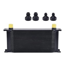 Oil Cooler, 10AN Stacked Plate Transmission Engine Cooler Universal 19 Row
