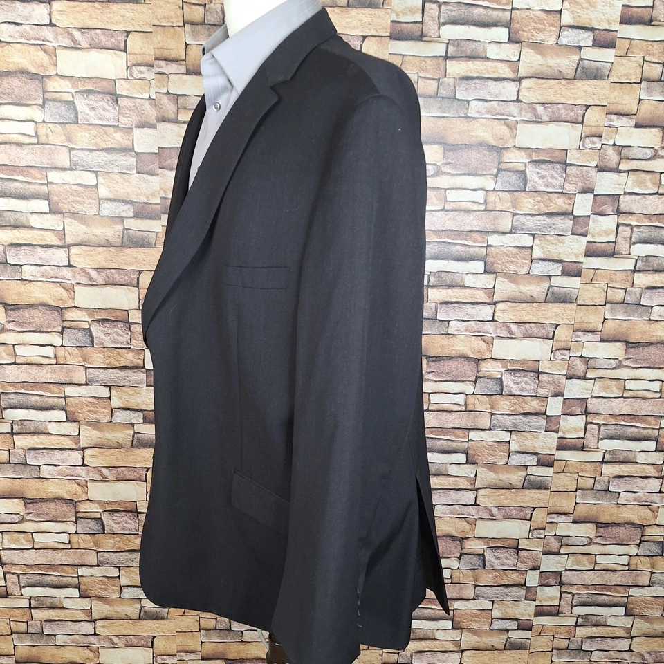 Traje Pronto Uomo 2 Piezas Hombre 56L 46X32 Negro Doble Ventilación Lana Foto 3 de 4