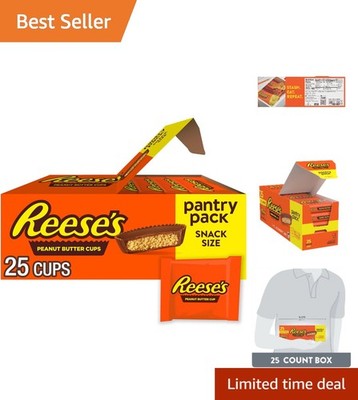 Individually Wrapped Milk Chocolate Peanut Butter Cups - Kosher Snack Pack 25ct