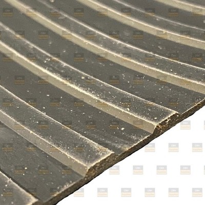 3 mm breite gerippte Antirutsch Gummimatten / Quadrate & Streifen in allen Größen