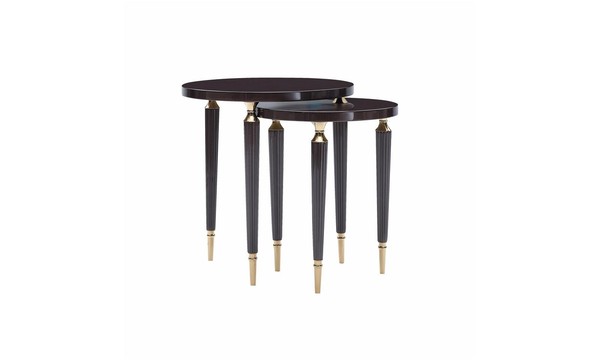 Gruppe Beistelltische Couchtische Kaffeetische Tische Set 2Tlg Schwarz-image